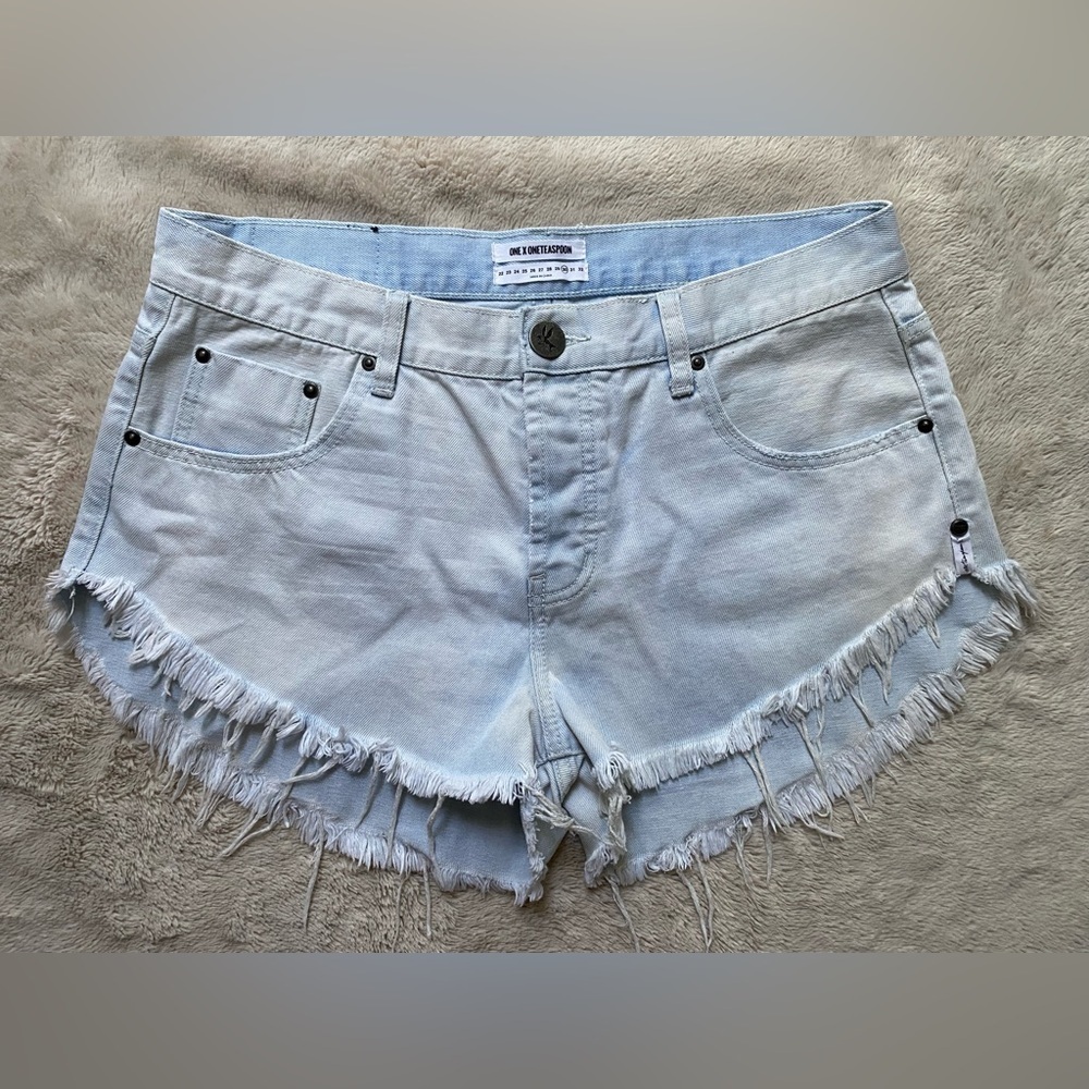 One Teaspoon Brandos Relaxed Fit Denim Shorts - Picture 2 of 7